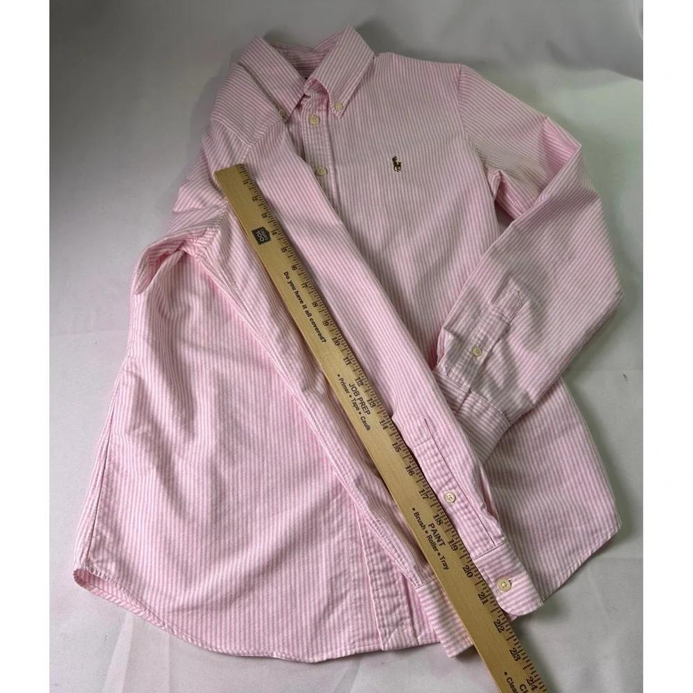 Ralph Lauren Pink Striped Casual Button Down Shirt - Picture 7 of 9